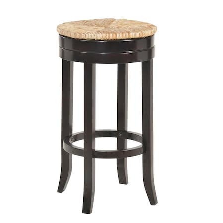 Carolina Chair & Table 30 in. Irving Swivel Rush Seat Bar Stool Espresso 1930R-ESP
